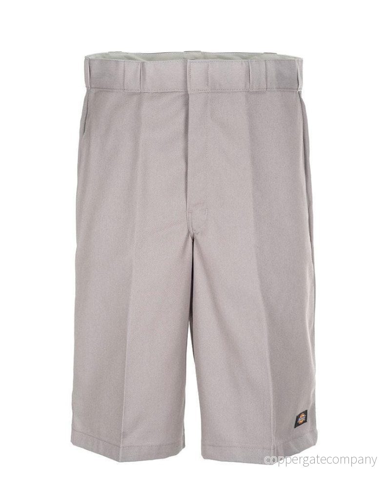 Dickies Sportshorts för män, 13 tum, multipocket, Grå (silver), 32 607645040639