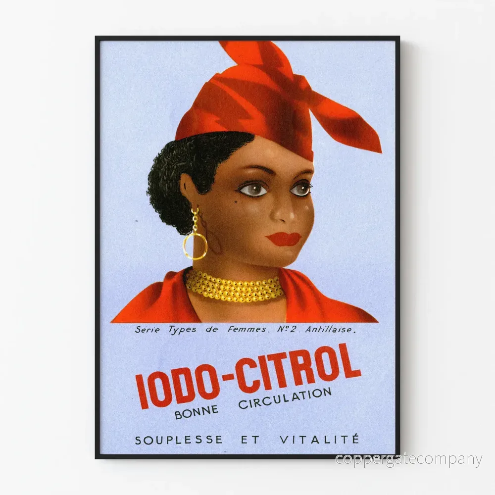 Vintageposter Iodo-Citrol för retro väggdekoration