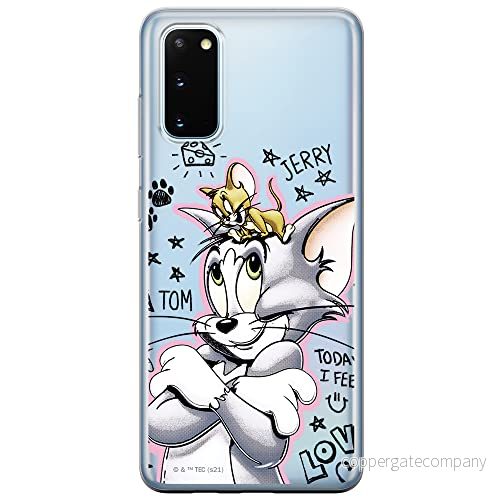ERT GROUP mobiltelefonfodral för Samsung S20 / S11E originalt och officiellt licensierat Tom and Jerry mönster 004 Vit optimalt anpassad till formen på mobiltelefonen, gedeeltelijk transparant 5904805246098