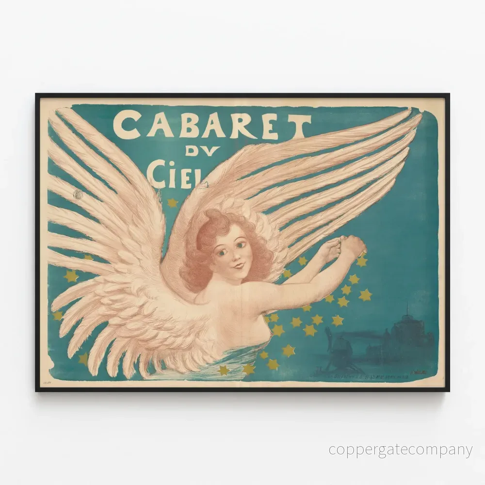 Vintageposter av Cabaret du Ciel - Elegant väggdekoration