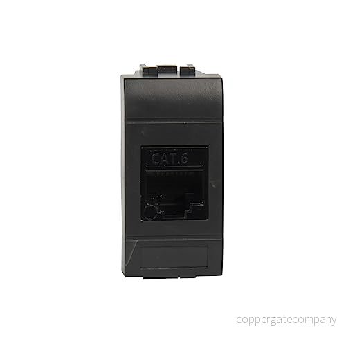 FANTON 23713 32 Datauttag RJ45 UTP 180 cat.6 crimp utan verktyg med adapter för plack och hållare BTICINO LIVING LIGHT/INTERNATIONAL 8015450171202