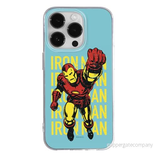 ERT GROUP mobiltelefonfodral för Apple Iphone 14 PRO originalt och officiellt licensierat Marvel mönster Iron Man 009 optimalt anpassad till formen på mobiltelefonen, fodral tillverkad av TPU plast 5905131912763