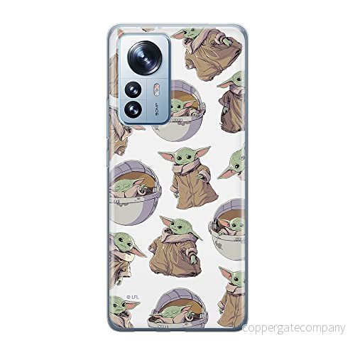 ERT GROUP mobiltelefonfodral för Xiaomi 12 / 12X originalt och officiellt licensierat Star Wars mönster Baby Yoda 028 optimalt anpassad till formen på mobiltelefonen, fodral tillverkad av TPU plast 5905511488963