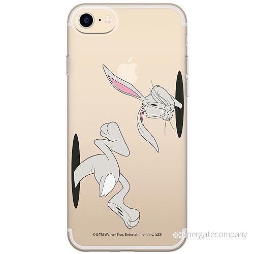 ERT GROUP mobiltelefonfodral för Iphone 7/8/ SE 2/ 3 originalt och officiellt licensierat Looney Tunes mönster Bugs 016 optimalt anpassad till formen på mobiltelefonen, gedeeltelijk transparant 5905795078881
