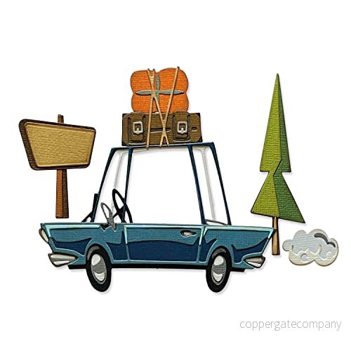 Thinlits Die Set 25PK Road Trip Färga av Tim Holtz 630454285038