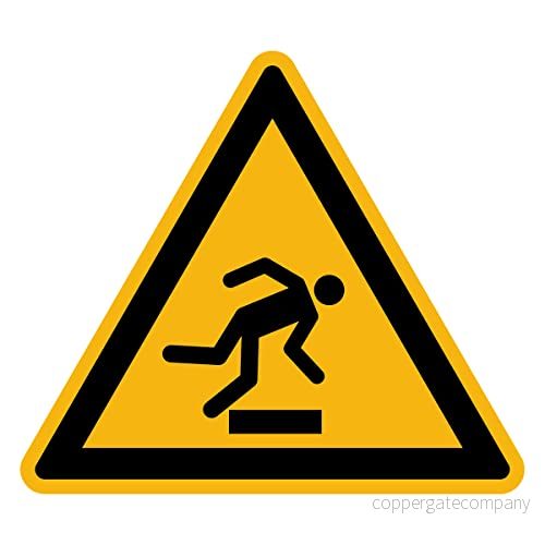 Danger Warning NF ISO7010 klistermärke laminerad triangulär signaltejp vatten och UV beständig vridning 10 x cm 5415231815180