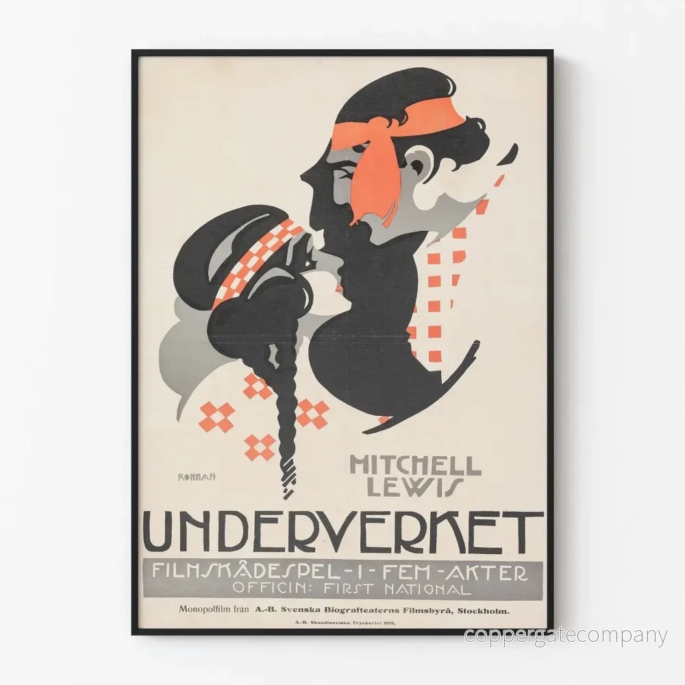 Vintageposter Underverket från 1919 för väggdekoration