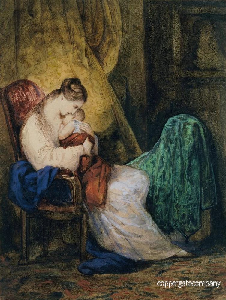 Målning Mor och barn - Ary Scheffer | Konsttryck - Bild 2