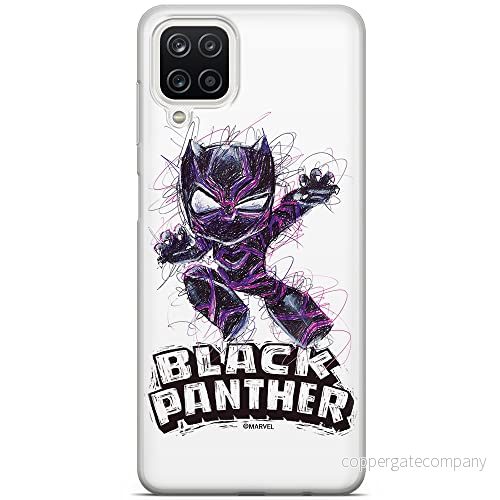ERT GROUP mobiltelefonfodral för Samsung A12 / M12 originalt och officiellt licensierat Marvel mönster Black Panther 017 optimalt anpassad till formen på mobiltelefonen, fodral tillverkad av TPU plast 5904805232831