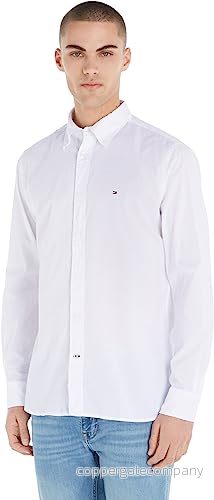 Tommy Hilfiger Casual herrskjortor, Vit (vit), S 8720641139519