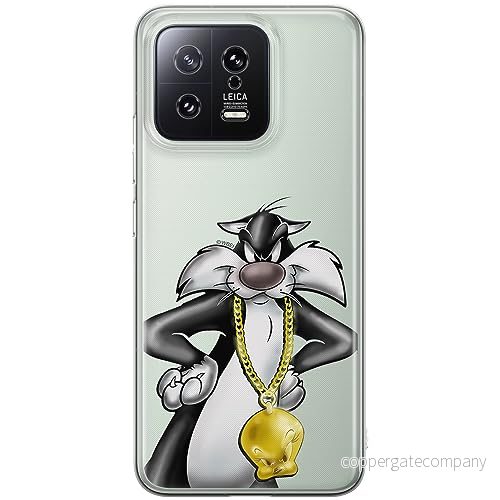ERT GROUP mobiltelefonfodral för Xiaomi 13 originalt och officiellt licensierat Looney Tunes mönster Sylvester 003 optimalt anpassad till formen på mobiltelefonen, gedeeltelijk transparant 5905511914806