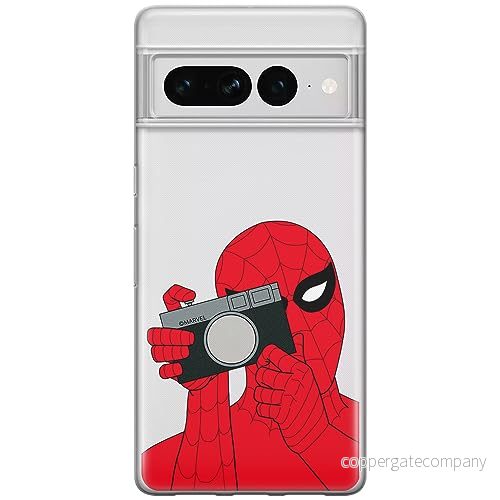 ERT GROUP mobiltelefonfodral för Google PIXEL 7 PRO originalt och officiellt licensierat Marvel mönster Spider Man 026 optimalt anpassad till formen på mobiltelefonen, gedeeltelijk transparant 5905795176839