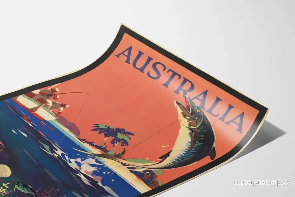 Vintageposter av Australien Stora Barriärrevet Väggdekoration - Bild 3