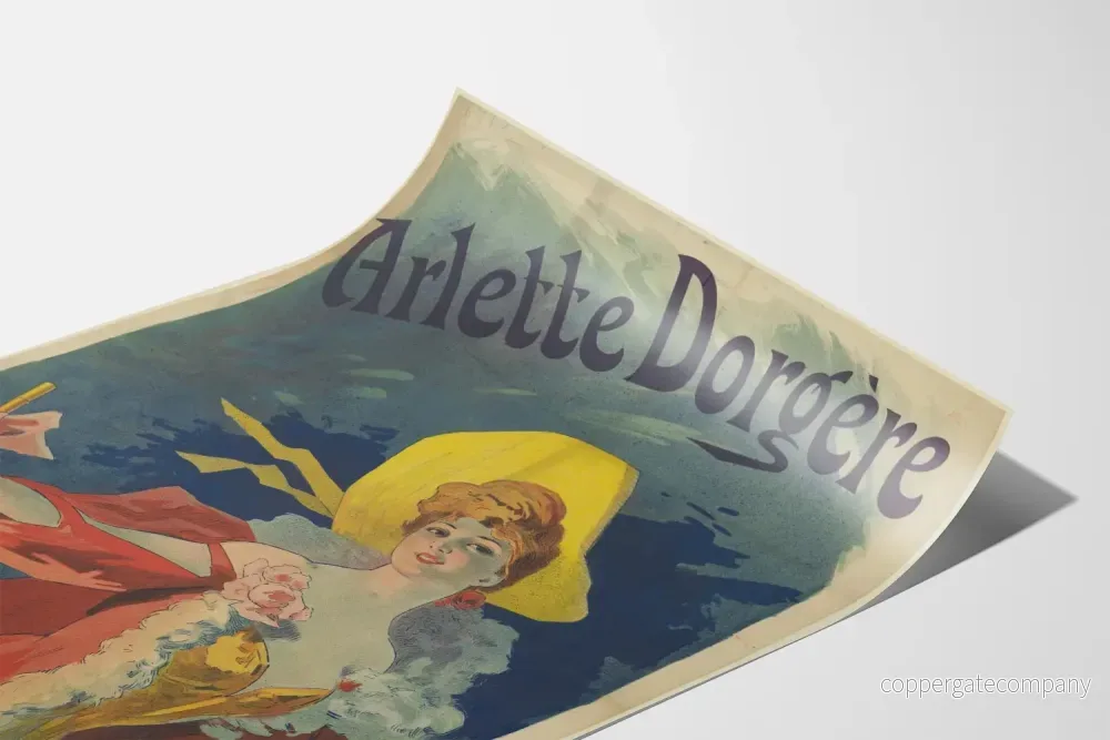 Vintageposter Arlette Dorgère i elegant kostym - Bild 3