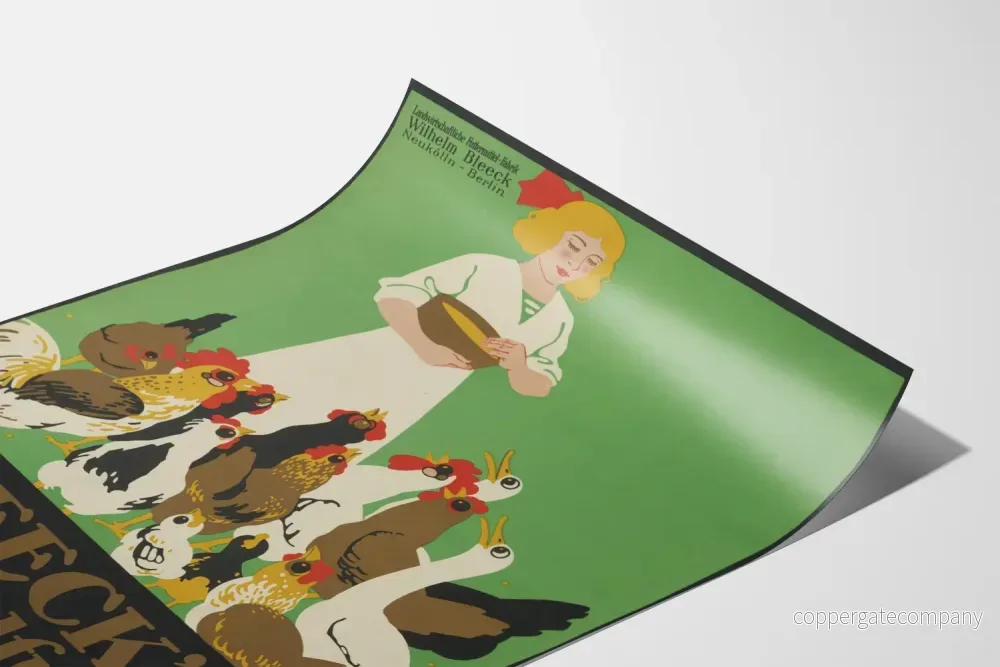 Vintage reklamposter Bleeck's Geflügelfoder för väggdekoration - Bild 3