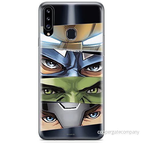 ERT GROUP mobiltelefonfodral för Samsung A20S originalt och officiellt licensierat Marvel mönster Avengers 006 optimalt anpassad till formen på mobiltelefonen, gedeeltelijk transparant 5904805442193