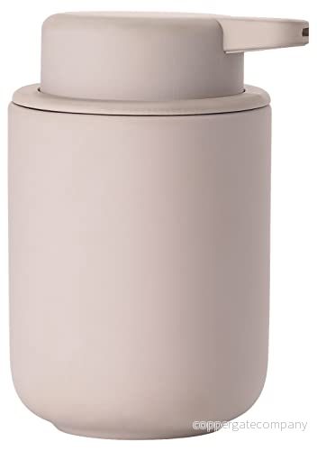Zone Denmark Ume tvålpump för flytande tvål, stengods/keramik med soft touch beläggning, skandinavisk design, 250 ml, höjd 12,8 cm, Nude 5708760660278
