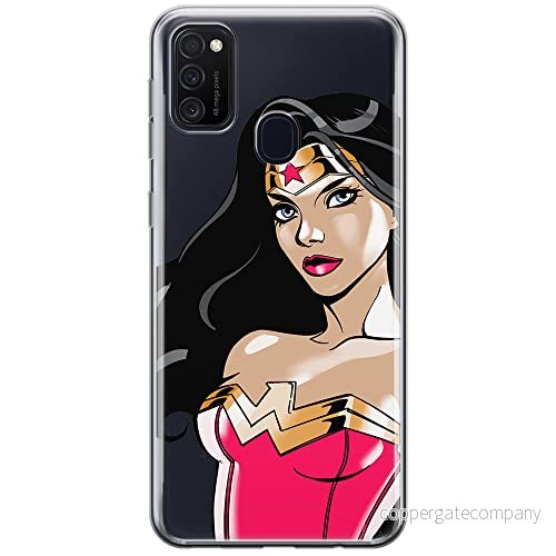 ERT GROUP mobiltelefonfodral för Samsung M21 originalt och officiellt licensierat DC mönster Wonder Woman 004 optimalt anpassad till formen på mobiltelefonen, gedeeltelijk transparant 5903537846477