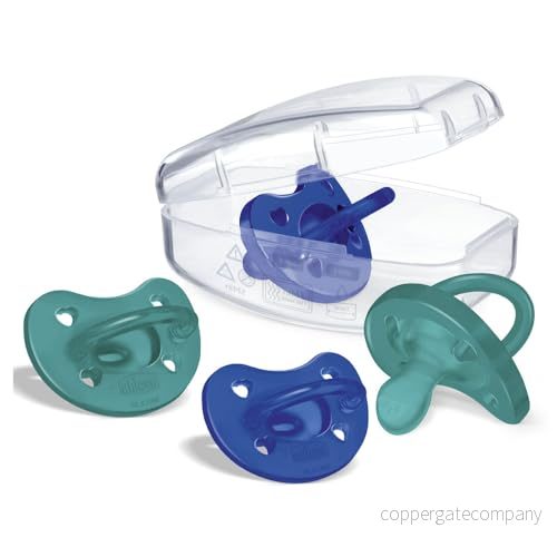 Chicco PhysioForma Soft silikonnapp i 1636 månader, mjuk och delikat, främjar fysiologisk andning, blått, 4 stycken 8058664159406