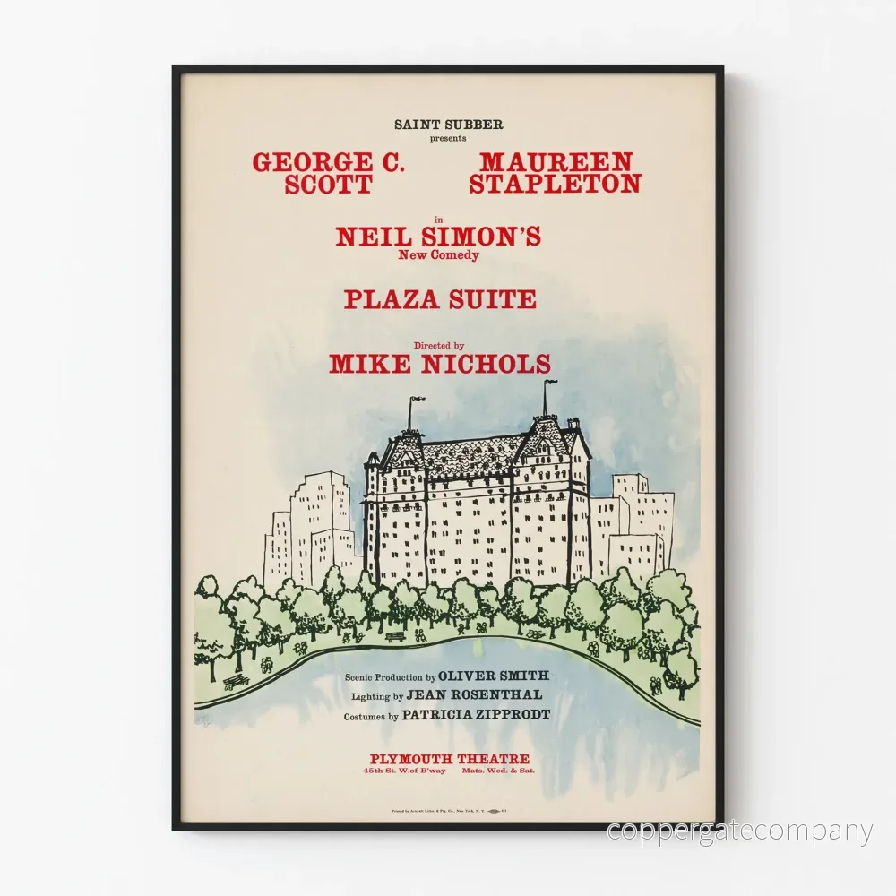 Vintageaffisch Plaza Suite - Teaterväggdekoration