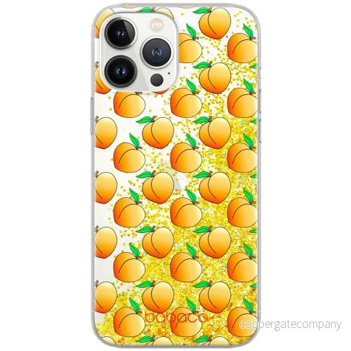 ERT GROUP mobiltelefonfodral för Apple Iphone XS originalt och officiellt licensierat Babaco mönster Peaches 001 Vit optimalt anpassad till formen på mobiltelefonen, med glitter overflow effekt 5903040063040