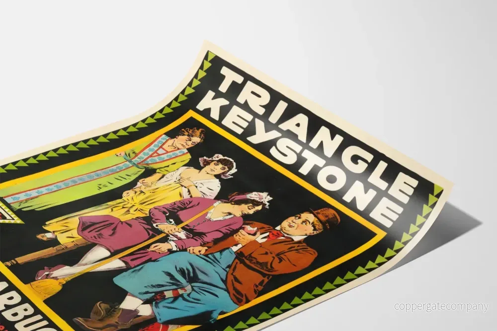 Vintageposter Fickle Fatty's Fall - Klassisk filmväggdekoration - Bild 3