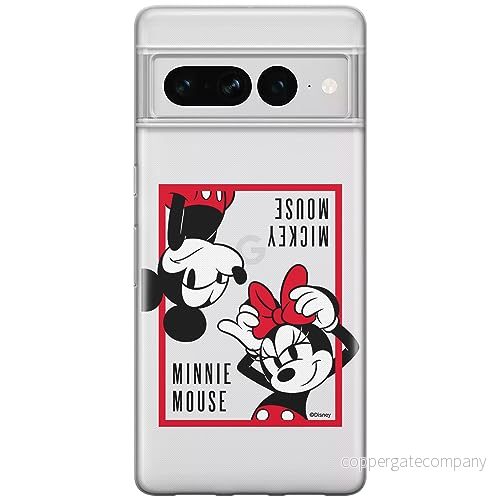 ERT GROUP mobiltelefonfodral för Google PIXEL 7 PRO originalt och officiellt licensierat Disney mönster Mickey & Minnie 019 optimalt anpassad till formen på mobiltelefonen, gedeeltelijk transparant 5905795176136