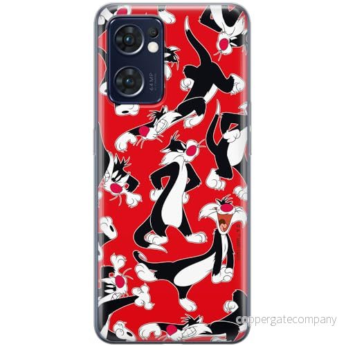 ERT GROUP mobiltelefonfodral för Oppo RENO 7 5G originalt och officiellt licensierat Looney Tunes mönster Sylvester 006 optimalt anpassad till formen på mobiltelefonen, fodral tillverkad av TPU plast 5905511650926