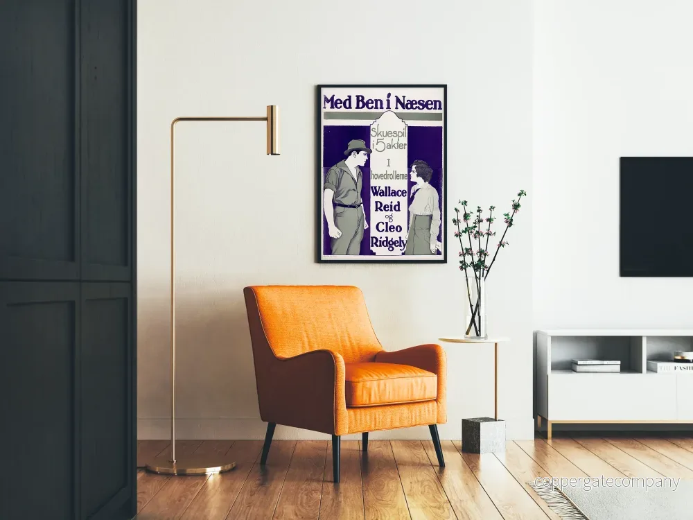 Vintageposter Med Ben i Næsen med Wallace Reid och Cleo Ridgely - Bild 2