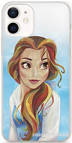 ERT GROUP mobiltelefonfodral för Apple Iphone 12 Mini originalt och officiellt licensierat Disney mönster Bella 003 Vit optimalt anpassad till formen på mobiltelefonen, fodral tillverkad av TPU plast 5903537973128