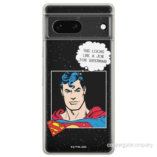 ERT GROUP mobiltelefonfodral för Google PIXEL 7 originalt och officiellt licensierat DC mönster Superman 037 optimalt anpassad till formen på mobiltelefonen, fodral tillverkad av TPU plast 5905795151294