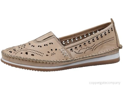 Andrea Conti Damen Slipper, Mockasin Dam, Creme, 37 EU 4065139389644