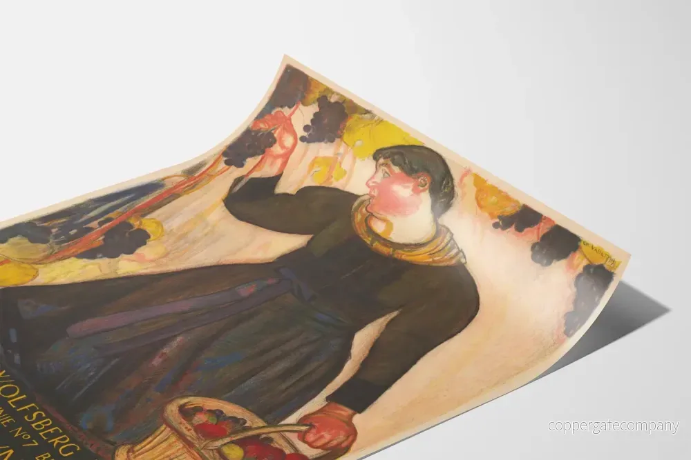 Vintageposter utställning Edouard Vallet Kunstsalon Wolfsberg Zürich 1920 - Bild 3