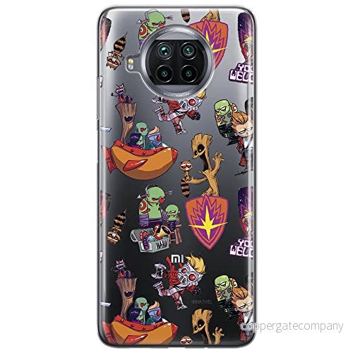 ERT GROUP mobiltelefonfodral för Xiaomi MI 10T LITE/REDMI NOTE 9 PRO 5G originalt och officiellt licensierat Marvel mönster Guardians of the Galaxy 007, gedeeltelijk transparant 5903537154053