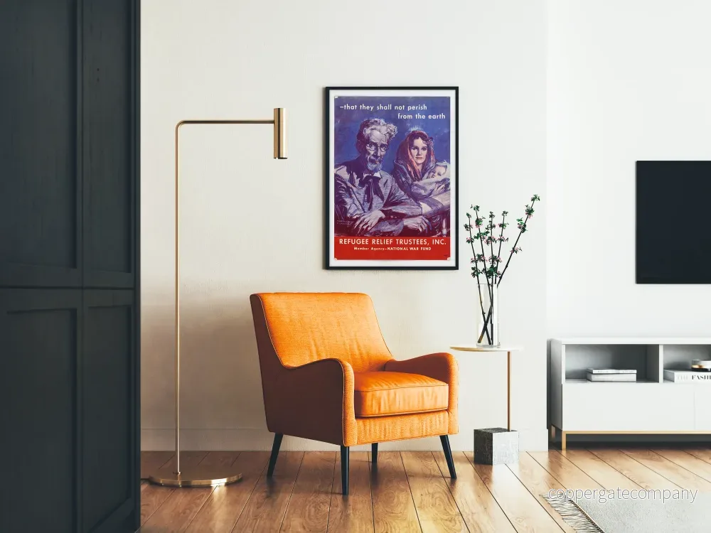 Vintage humanitär poster för flyktinghjälp av Refugee Relief Trustees - Bild 2