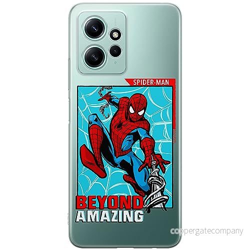 ERT GROUP mobiltelefonfodral för Xiaomi REDMI NOTE 12 4G originalt och officiellt licensierat Marvel mönster Spider Man 041 optimalt anpassad till formen på mobiltelefonen, gedeeltelijk transparant 5905795017033