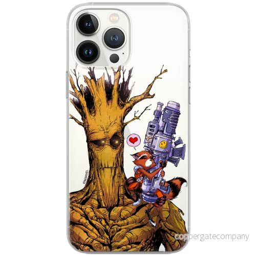 ERT GROUP mobiltelefonfodral för Samsung S10 originalt och officiellt licensierat Marvel mönster Guardians of the Galaxy 001 Vit anpassad till formen på mobiltelefonen, gedeeltelijk transparant 5903040759998
