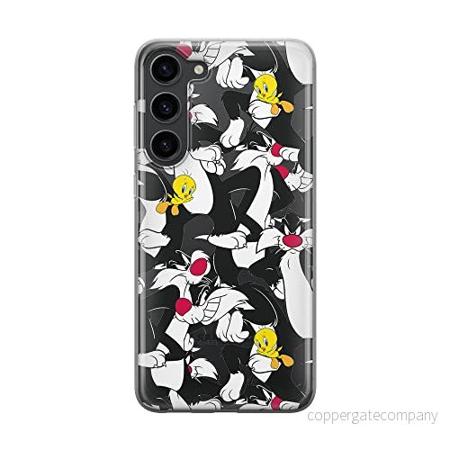 ERT GROUP mobiltelefonfodral för Samsung S23 originalt och officiellt licensierat Looney Tunes mönster Sylvester & Tweety 004 optimalt anpassad till formen på mobiltelefonen, gedeeltelijk transparant 5905511422783