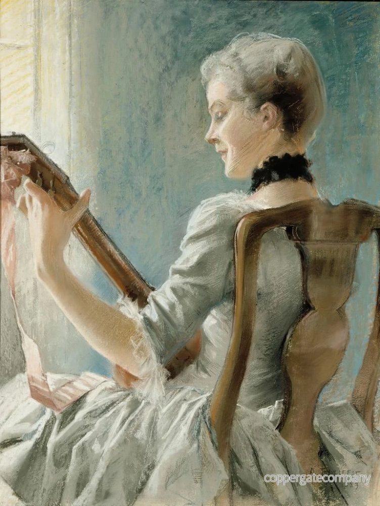 Målning La chanson du printemps de Dalin - Albert Edelfelt | Konsttryck - Bild 2