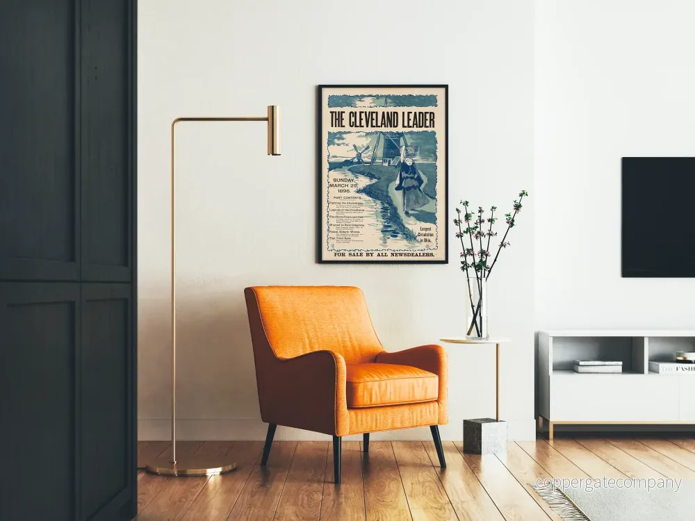 Vintageposter The Cleveland Leader 1896 för väggdekoration - Bild 2