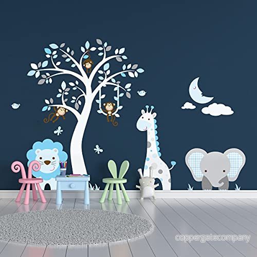Ambiance Sticker Väggklistermärken för barn dekoration barnrum väggdekaler lekfulla djungeldjur barnväggdekal H60x L 80 cm col pl RV A002 5415231505692 Ambiance Sticker Väggklistermärken för barn dekoration barnrum väggdekaler lekfulla djungeldjur barnväggdekal H60x L 80 cm col pl RV A002 5415231505692