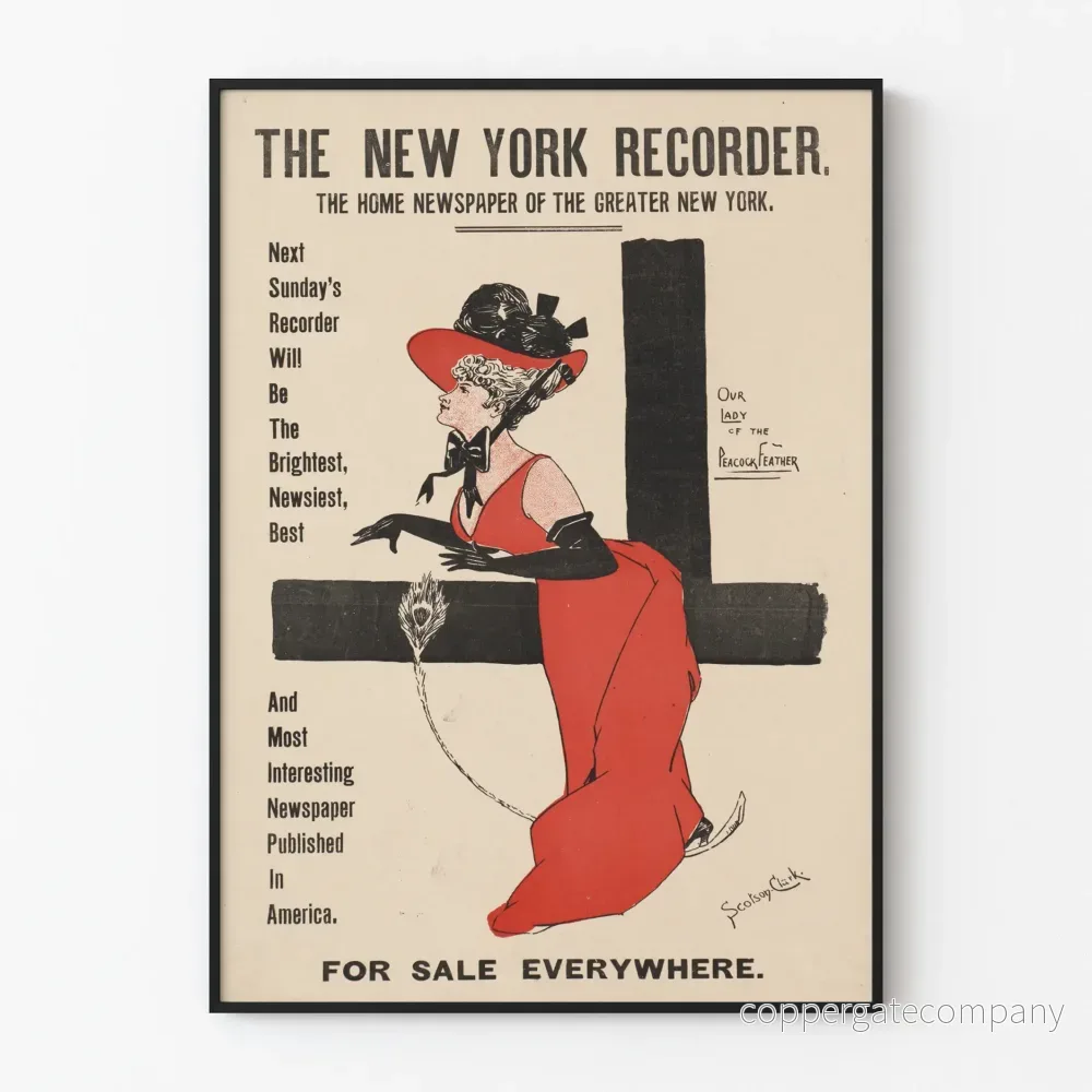 Vintageposter The New York Recorder för väggdekoration Vintageposter The New York Recorder för väggdekoration
