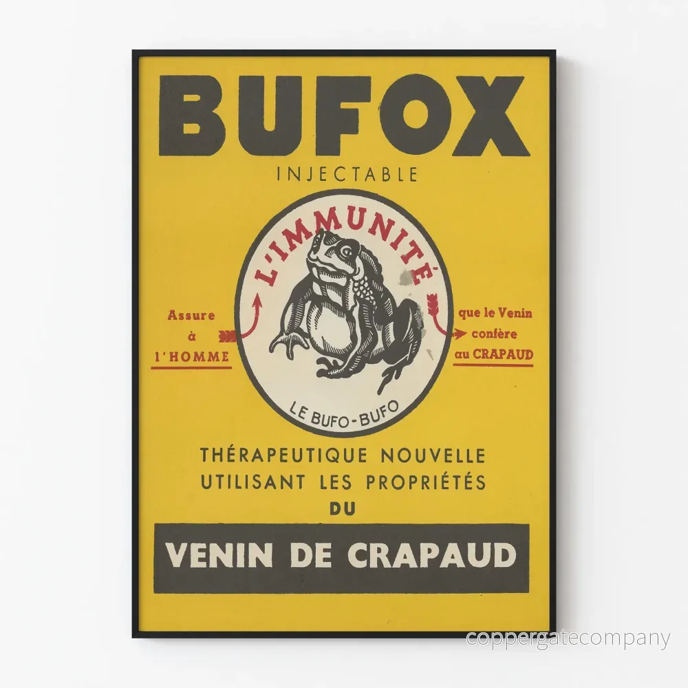 Vintageposter Bufox Toadgift - Retro Väggdekoration