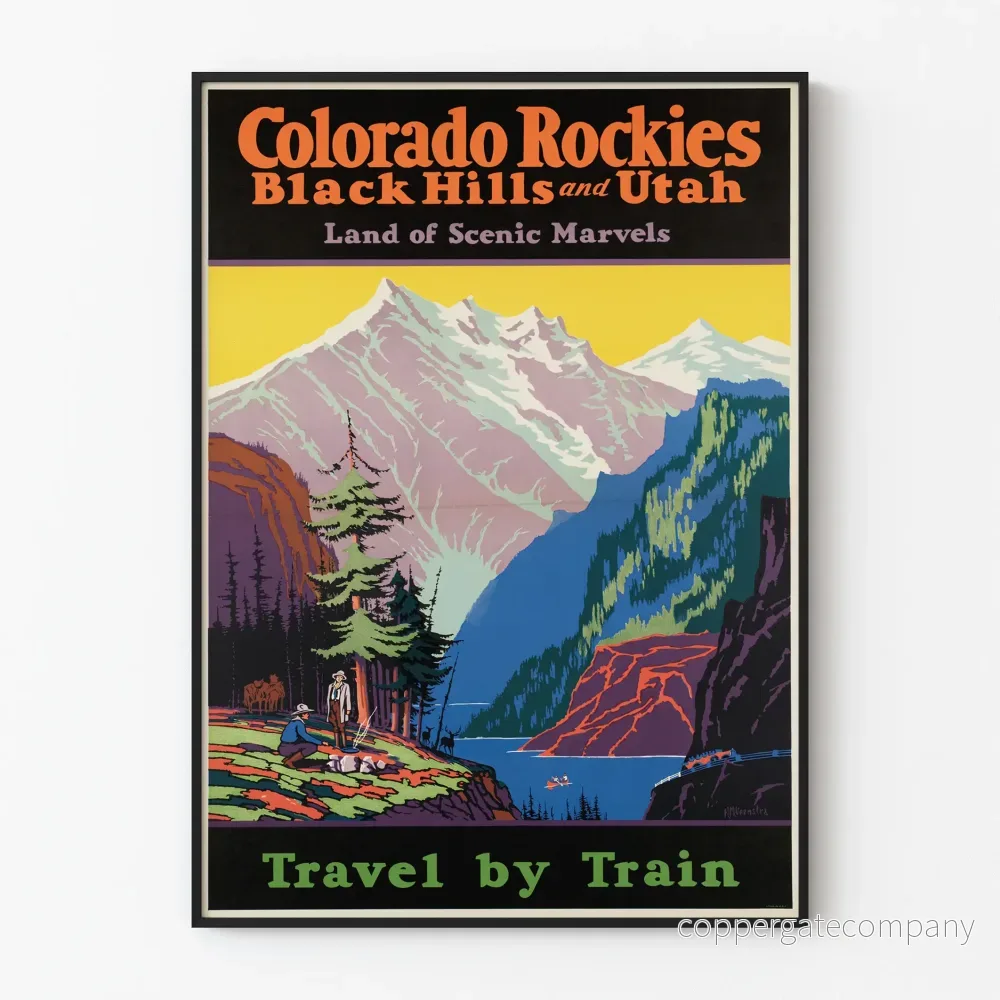 Vintageposter Colorado Rockies och Utah – Väggdekoration Landskap Natur Vintageposter Colorado Rockies och Utah – Väggdekoration Landskap Natur