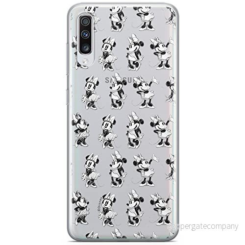 ERT GROUP mobiltelefonfodral för Samsung A70 originalt och officiellt licensierat Disney mönster Minnie 018 optimalt anpassad till formen på mobiltelefonen, gedeeltelijk transparant 5902980411072