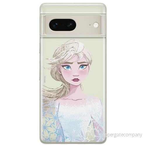 ERT GROUP mobiltelefonfodral för Google PIXEL 7 originalt och officiellt licensierat Disney mönster Elsa 014 optimalt anpassad till formen på mobiltelefonen, gedeeltelijk transparant 5905795139506