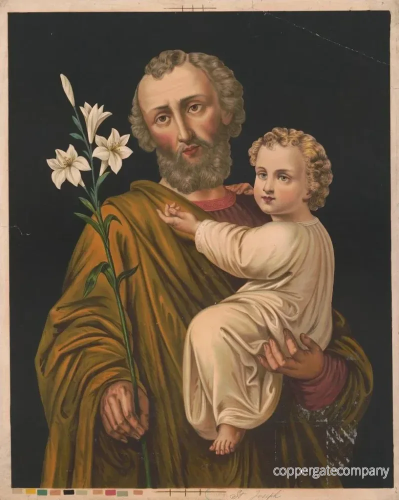 Målning Saint Joseph - Anonym | Konsttryck - Bild 2