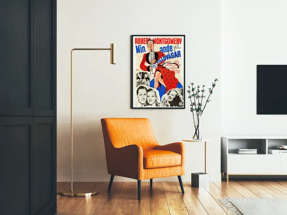 Vintageposter Here Comes Mr. Jordan - Retro Väggdekoration - Bild 2