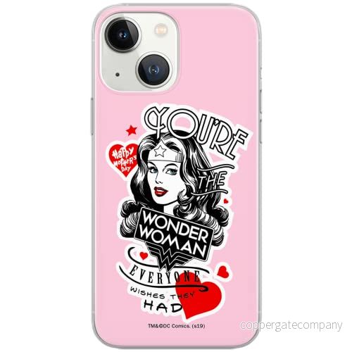 ERT GROUP mobiltelefonfodral för Iphone 13 originalt och officiellt licensierat DC mönster Wonder Woman 014 Vit optimalt anpassad till formen på mobiltelefonen, fodral tillverkad av TPU plast 5903932920604