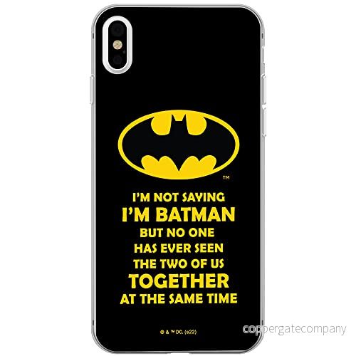 ERT GROUP mobiltelefonfodral för Iphone XS Max originalt och officiellt licensierat DC mönster Batman 053 optimalt anpassad till formen på mobiltelefonen, fodral tillverkad av TPU plast 5905131550859